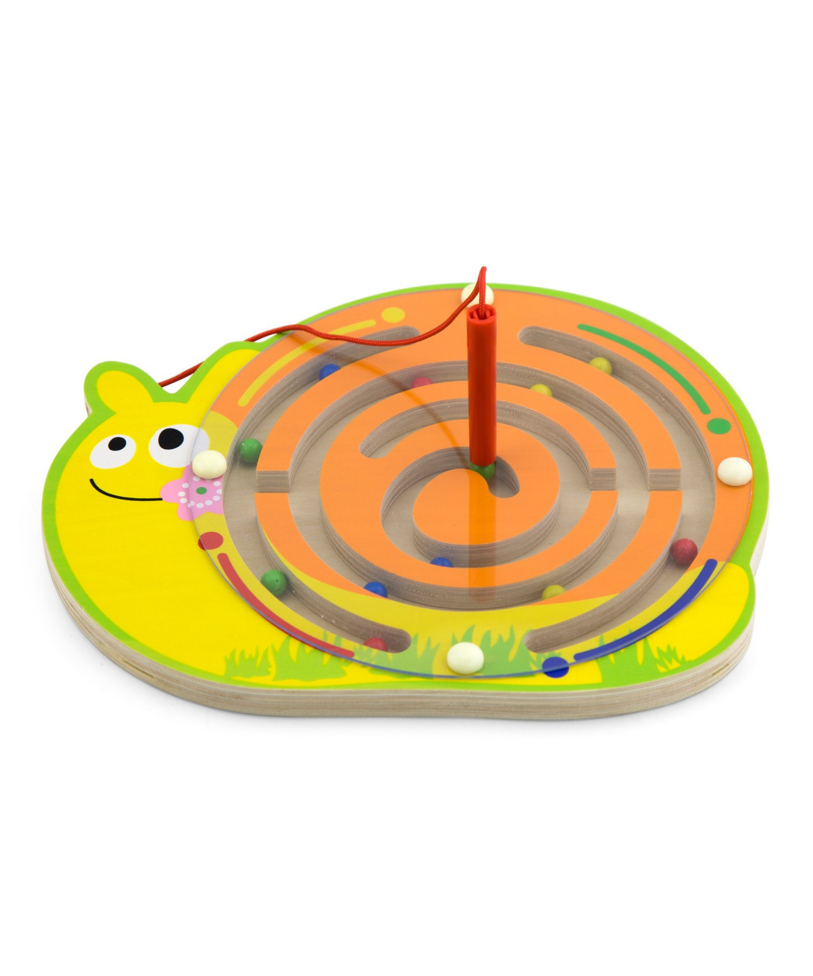 لعبة الحلزون المغناطيسي من فيجا، نشاط تعليمي خشبي من مونتيسوري، يطور مهارات التنسيق بين اليد والعين والأرقام، لعبة تعليمية صديقة للبيئة وغير سامة، للأولاد والبنات من عمر 18 شهرًا فما فوق