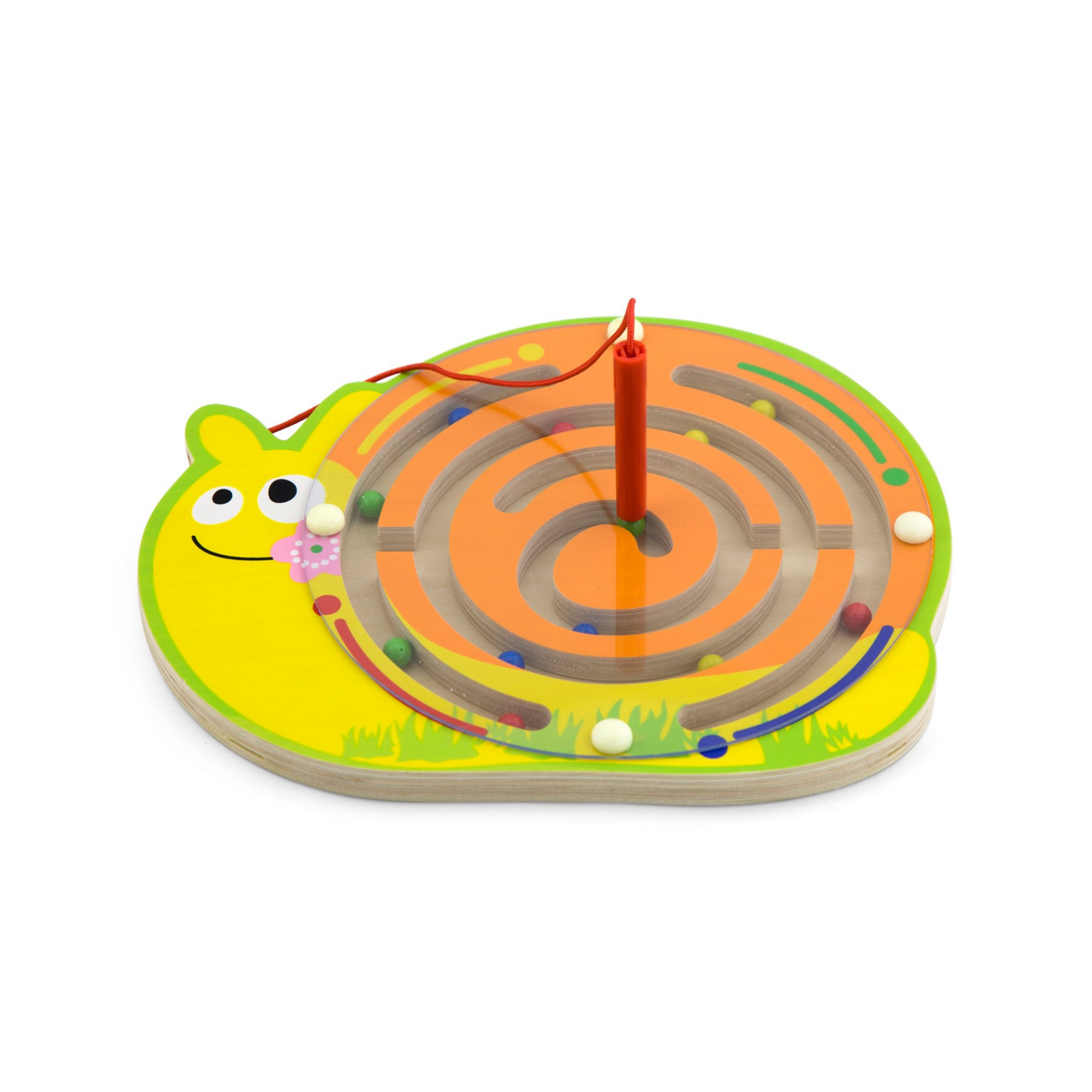 لعبة الحلزون المغناطيسي من فيجا، نشاط تعليمي خشبي من مونتيسوري، يطور مهارات التنسيق بين اليد والعين والأرقام، لعبة تعليمية صديقة للبيئة وغير سامة، للأولاد والبنات من عمر 18 شهرًا فما فوق