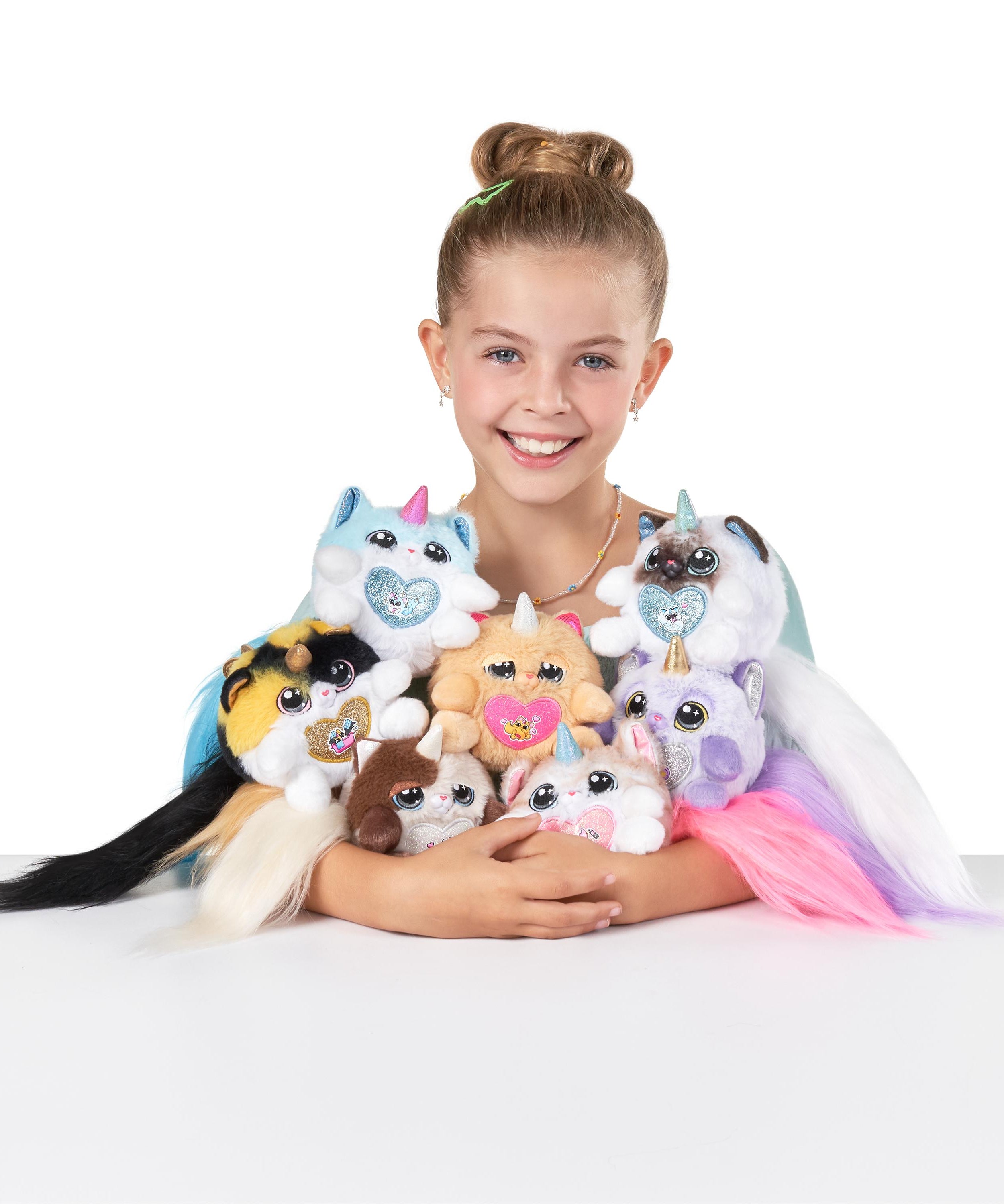Rainbocorns Kittycorn Surprise S9 Collectible Plush Toy Set, 10+ Magical Surprises, Soft Plush Kittens with Fluffy Tails, Interactive Play for Girls Age 3+