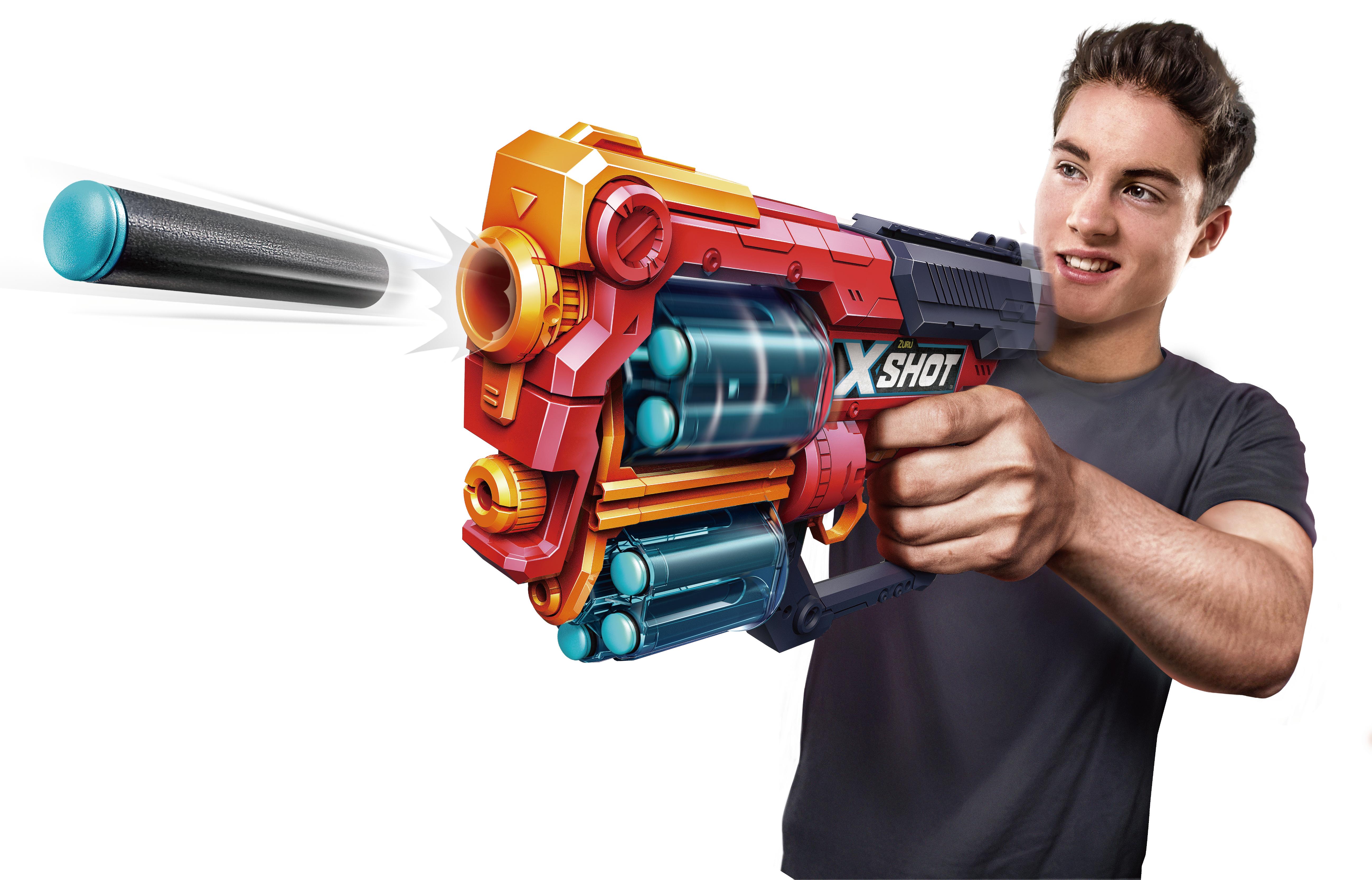 X Shot Excel Xcess TK 12 16 Darts Blaster, Twin Barrel Foam Gun Toy for Boys, Age 8+