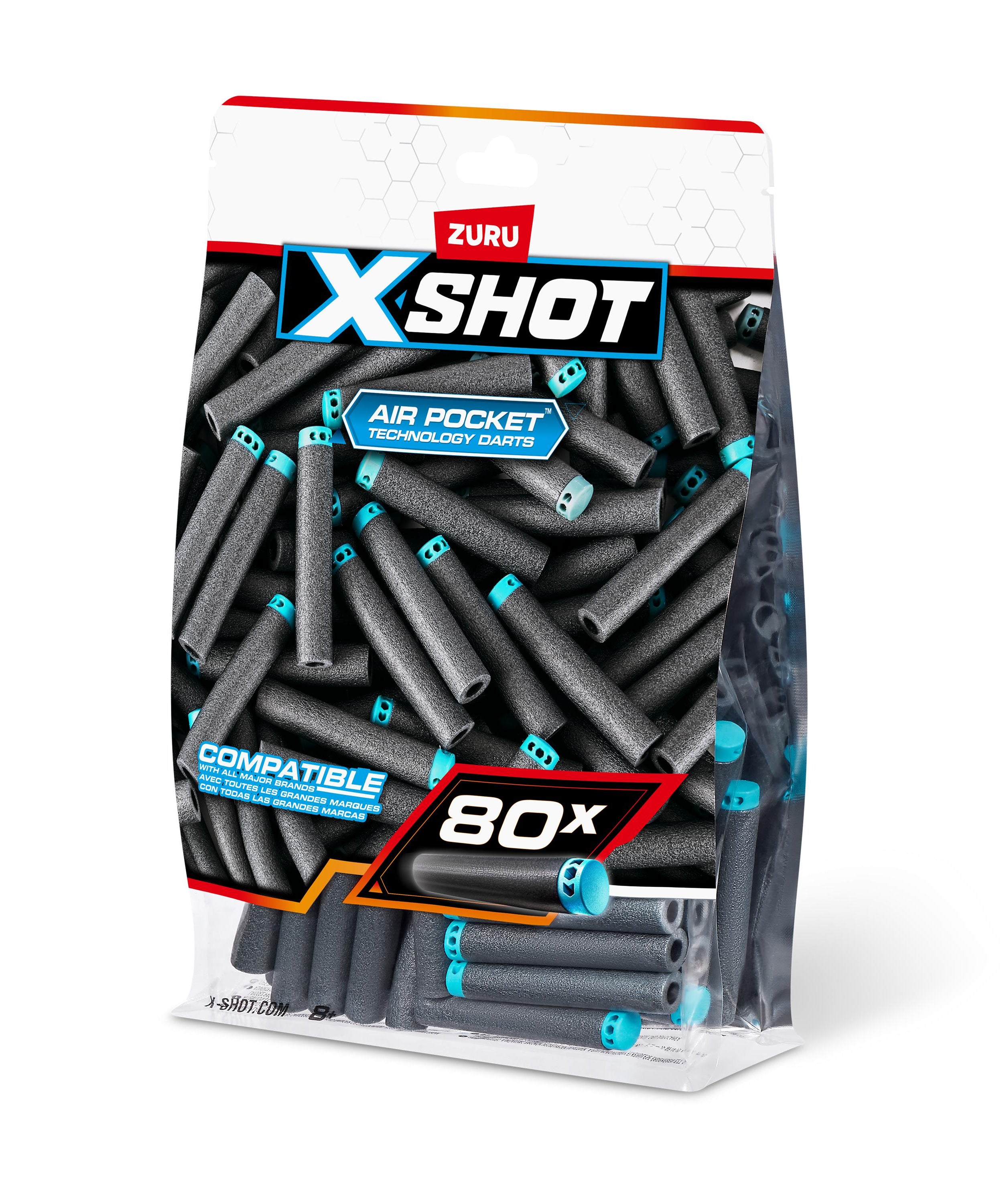 X Shot Excel Refill Darts 80 pcs, Foam Darts Pack for Boys, Age 8+