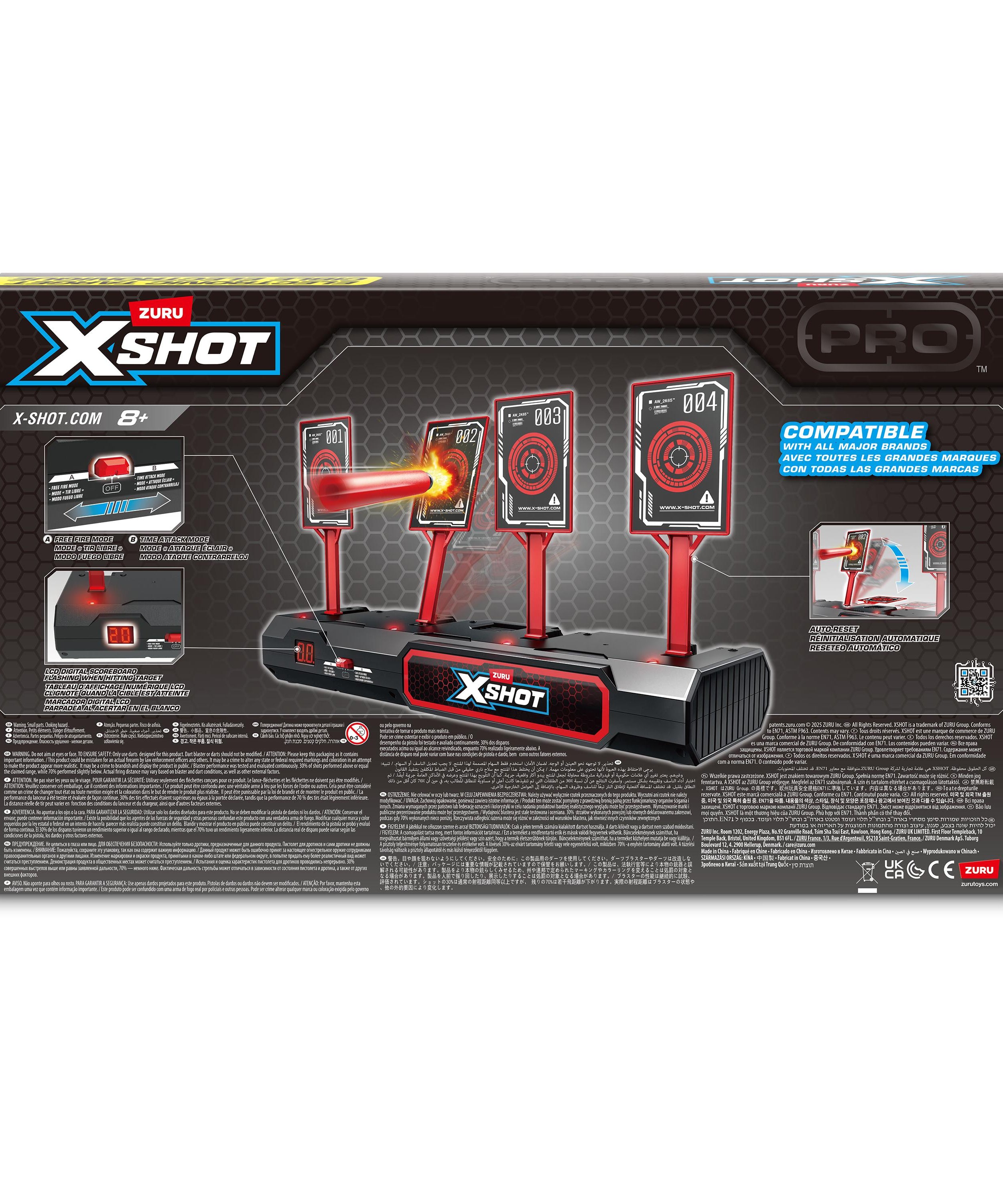 X-Shot Excel Interactive Electronic Target S1 with Auto Reset, Dynamic Sound Effects, Portable Indoor and Outdoor Dart Blaster Toy Game for Kids Age 8 and Up