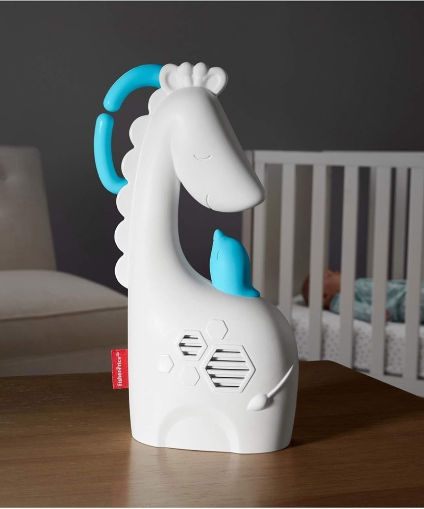 Fisher Price Core Soothe and Go Giraffe, FGG90 Portable Baby Soother, Multi Colour, Sensory Development Toy, 2 AA Battery Operated, 3 Years and Up
