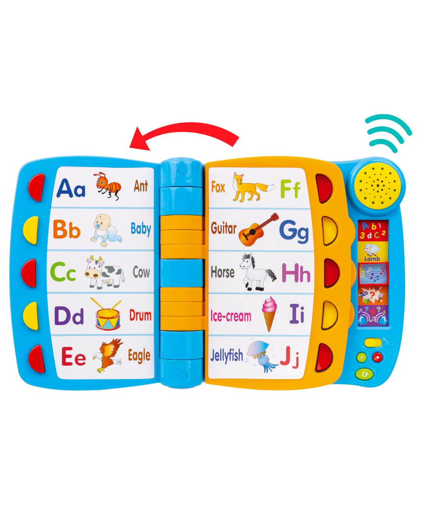 Winfun Talking Activity Book, Interactive Learning Toy with Sounds, Buttons + 3 Mobile Pages, Assorted Colour, 2–5 Years