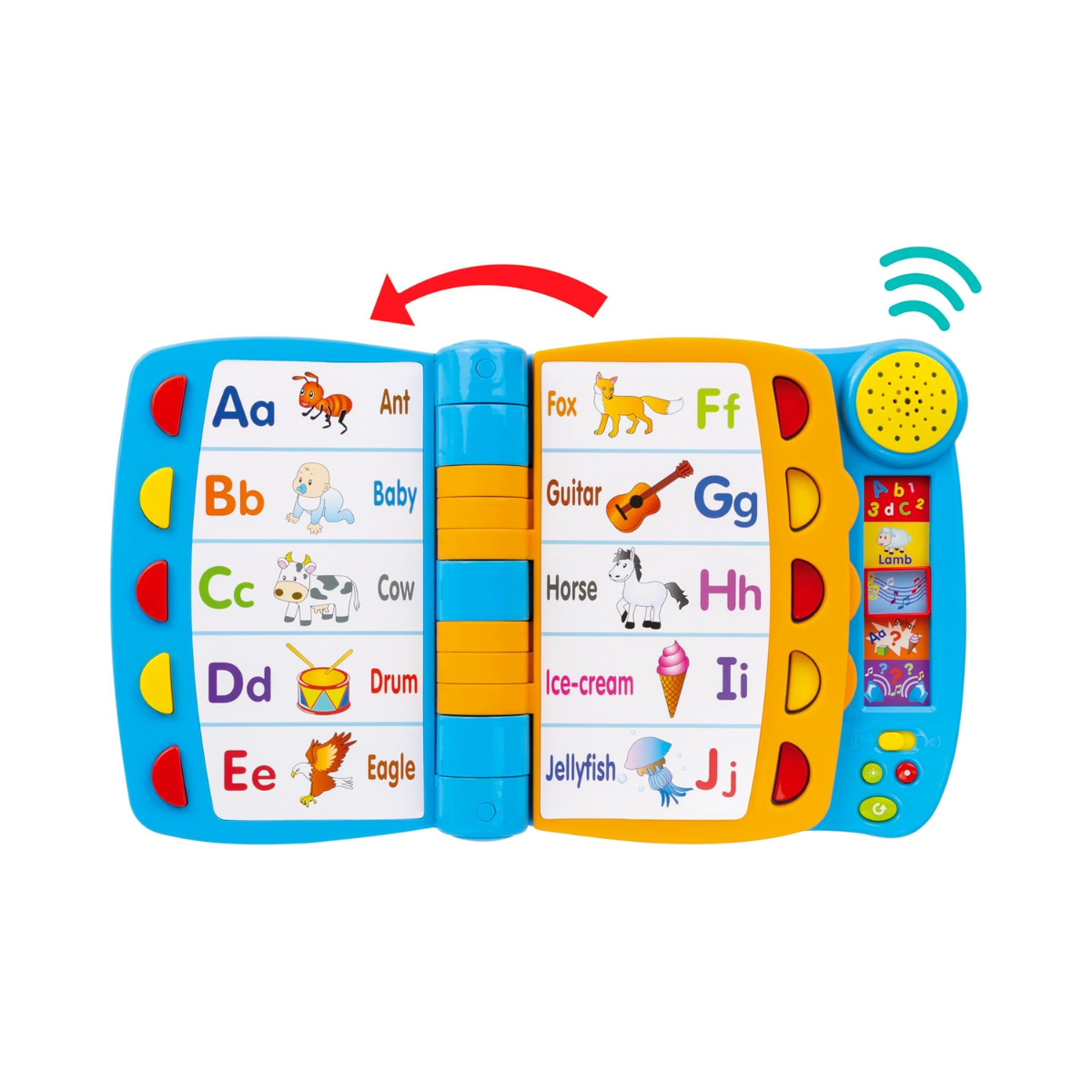 Winfun Talking Activity Book, Interactive Learning Toy with Sounds, Buttons + 3 Mobile Pages, Assorted Colour, 2–5 Years