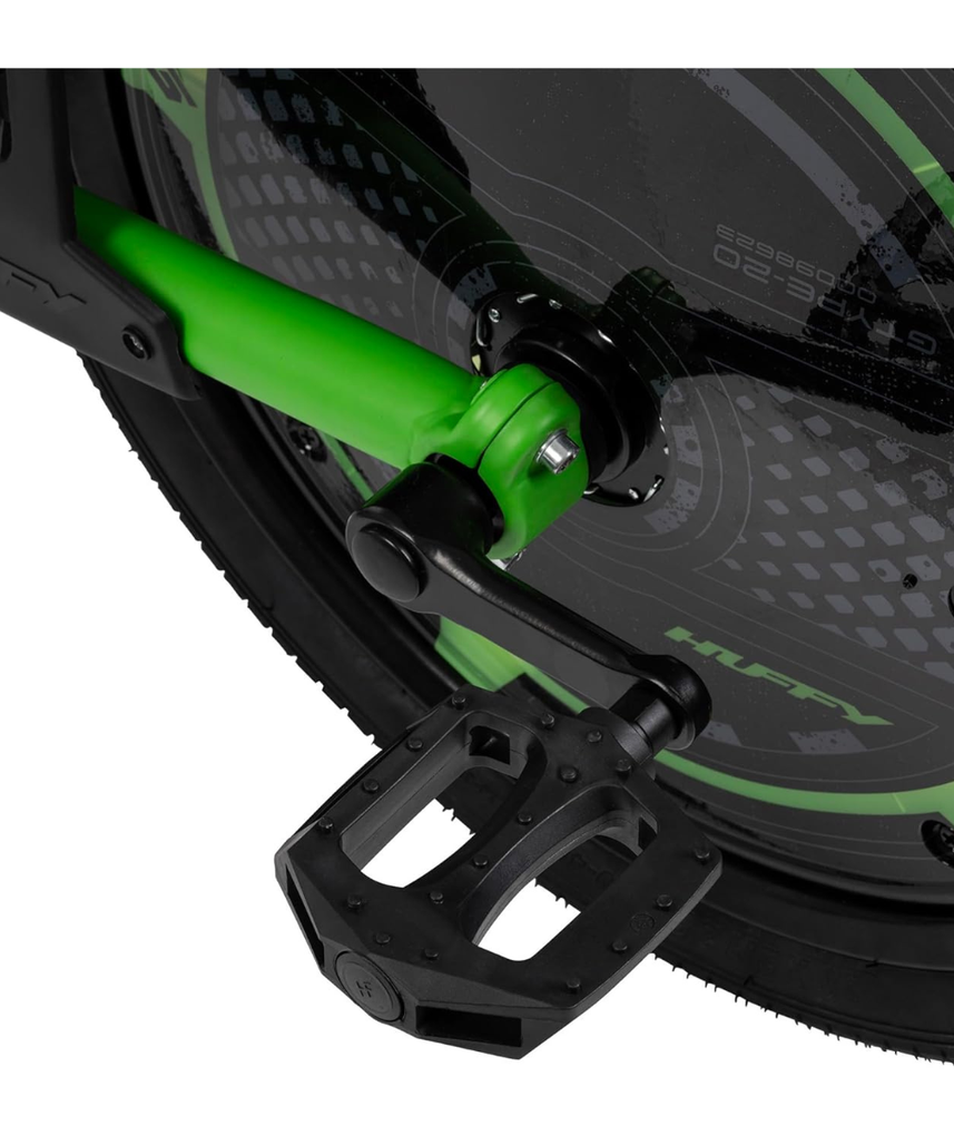 Huffy Green Machine Drift Trike, 20 Inch Pedal Powered Ride On with LED Lights, Dual Steering Levers and Adjustable Seat, Outdoor Drift Trike for Kids 8Y+