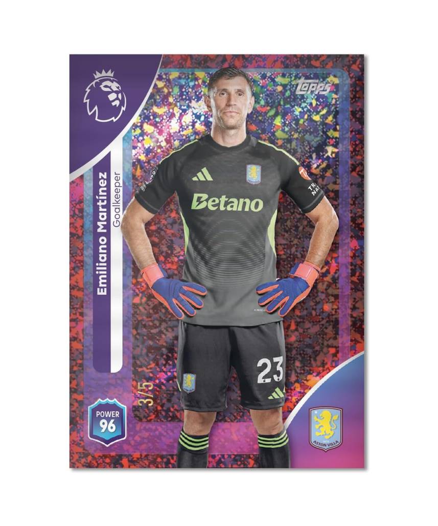 Topps Premier League 2025 2026 Football Trading Cards Mega Tin Goal Machines Edition, Includes 40 Cards and 3 Exclusive Limited Edition Cards, Official Premier League Collectible for Kids and Adult Fans
