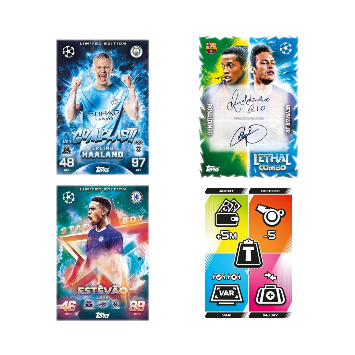 Topps Match Attax UCC 2025 2026 Starter Pack with 24 Cards, 3 Exclusive Cards, Binder, Checklist, Collector Guide and 2 Player Pitches, Official UEFA Licensed Football Trading Cards