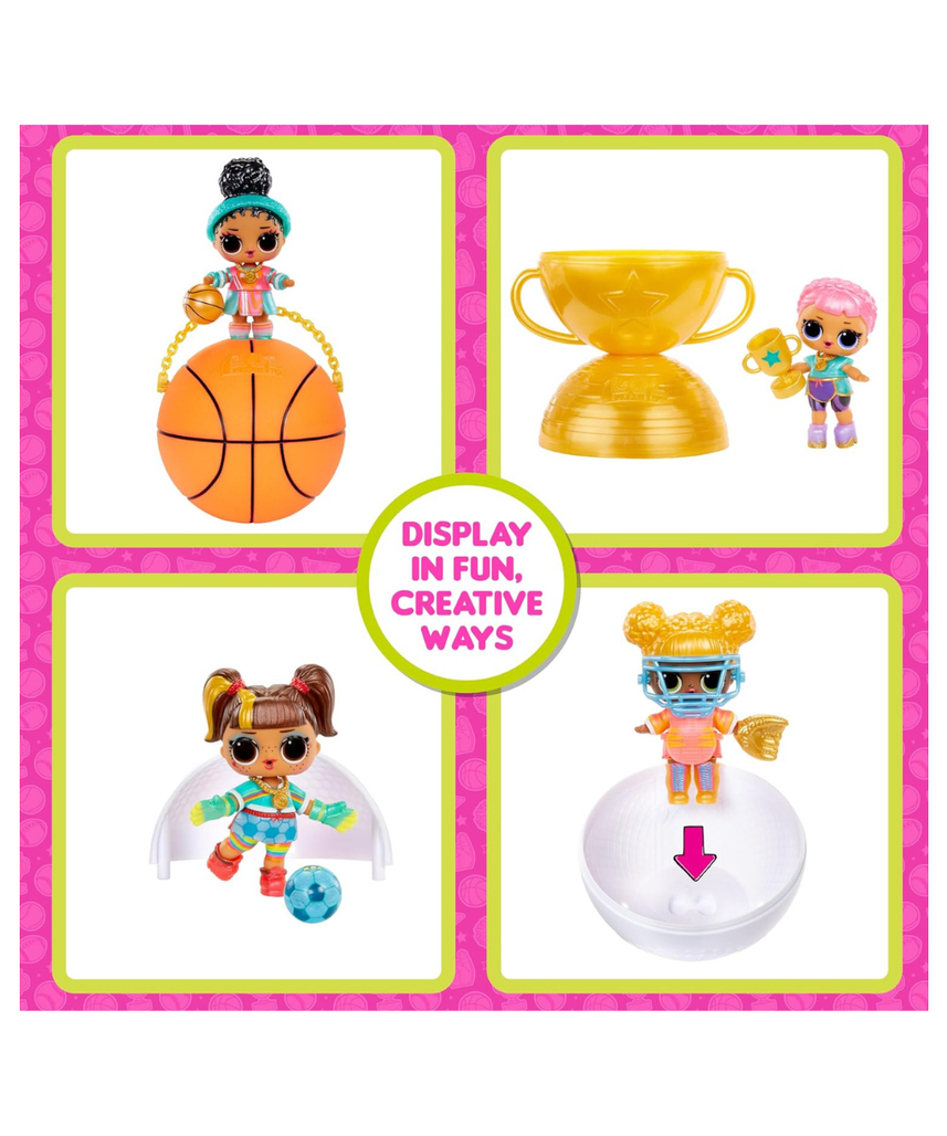 LOL Surprise All Star Sports Vault Tots Collectible Dolls for Kids with 8 Surprises Sports Accessories Bottle Medal Fashions and Trading Card Blind Ball Packaging for Girls Ages 3 and Up
