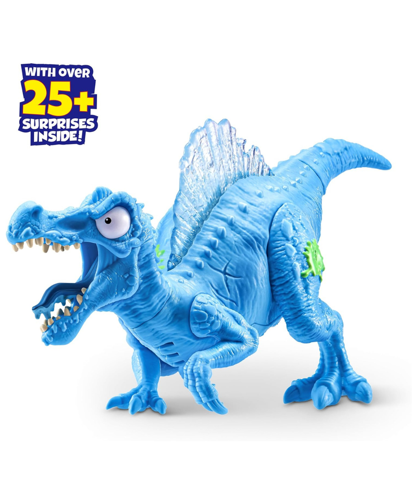 Smashers Mega Jurassic Light Up Ice Age Spinosaurus Dino Egg Toy with 25 Surprises Slime Sand Glow Features Roaring Sound Effects Collectible Dinosaur Build Kit for Kids 3+