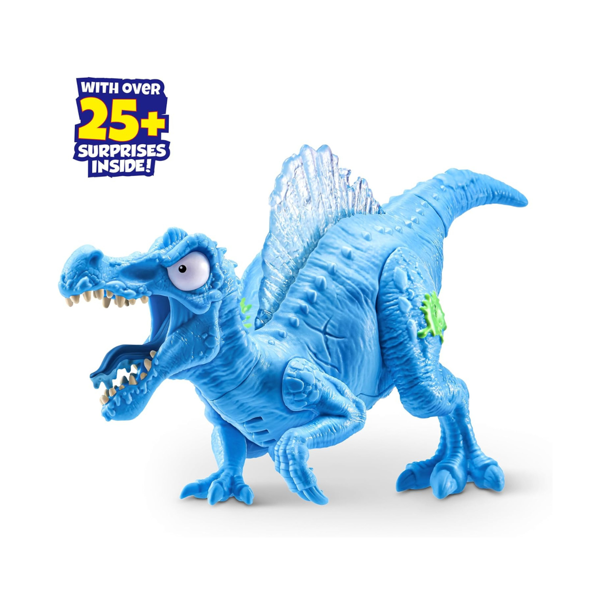 Smashers Mega Jurassic Light Up Ice Age Spinosaurus Dino Egg Toy with 25 Surprises Slime Sand Glow Features Roaring Sound Effects Collectible Dinosaur Build Kit for Kids 3+