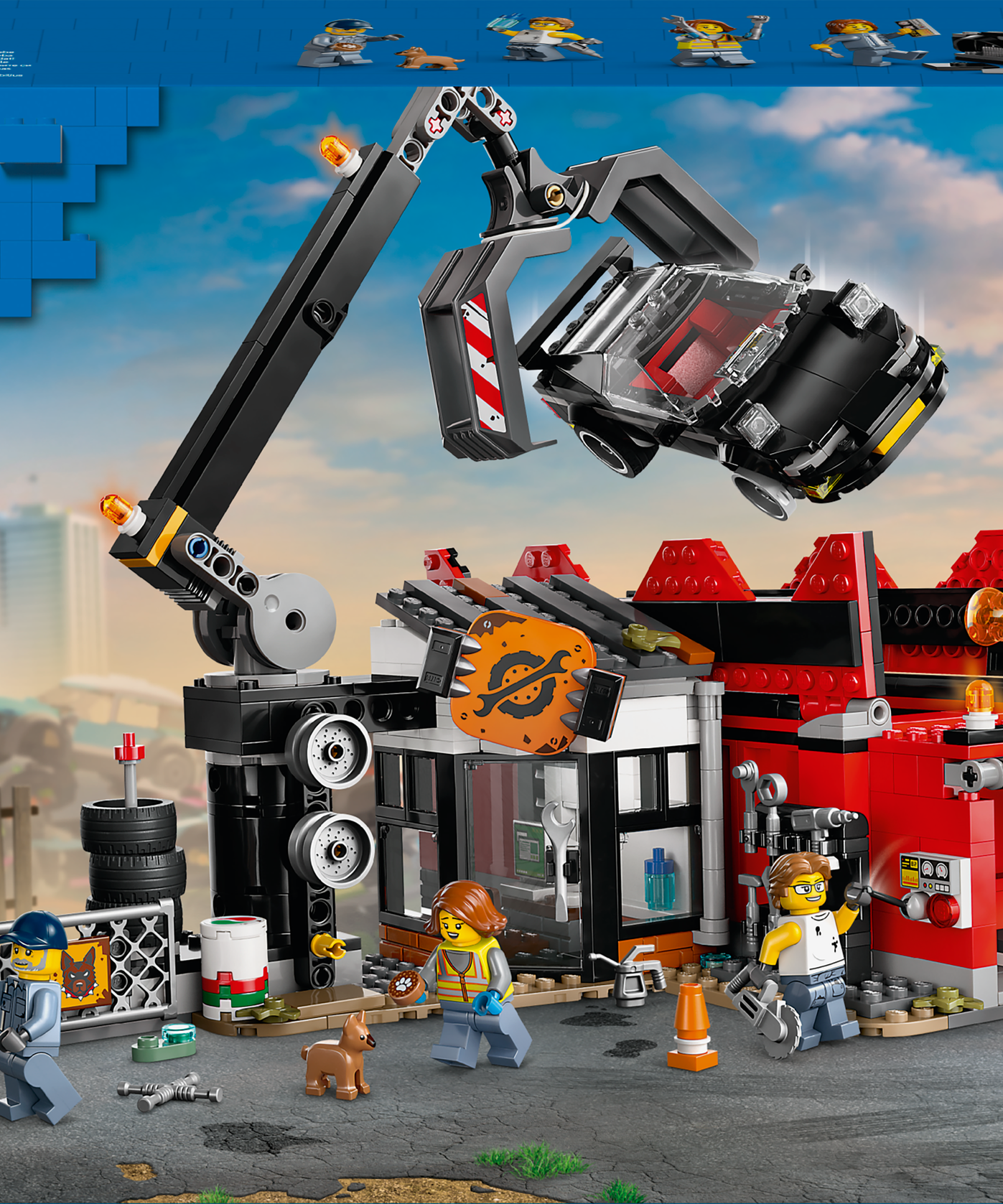 LEGO City 60472 Scrapyard with Cars V29 for Boys 7+ Creative Building Toy with Vehicles and Roleplay