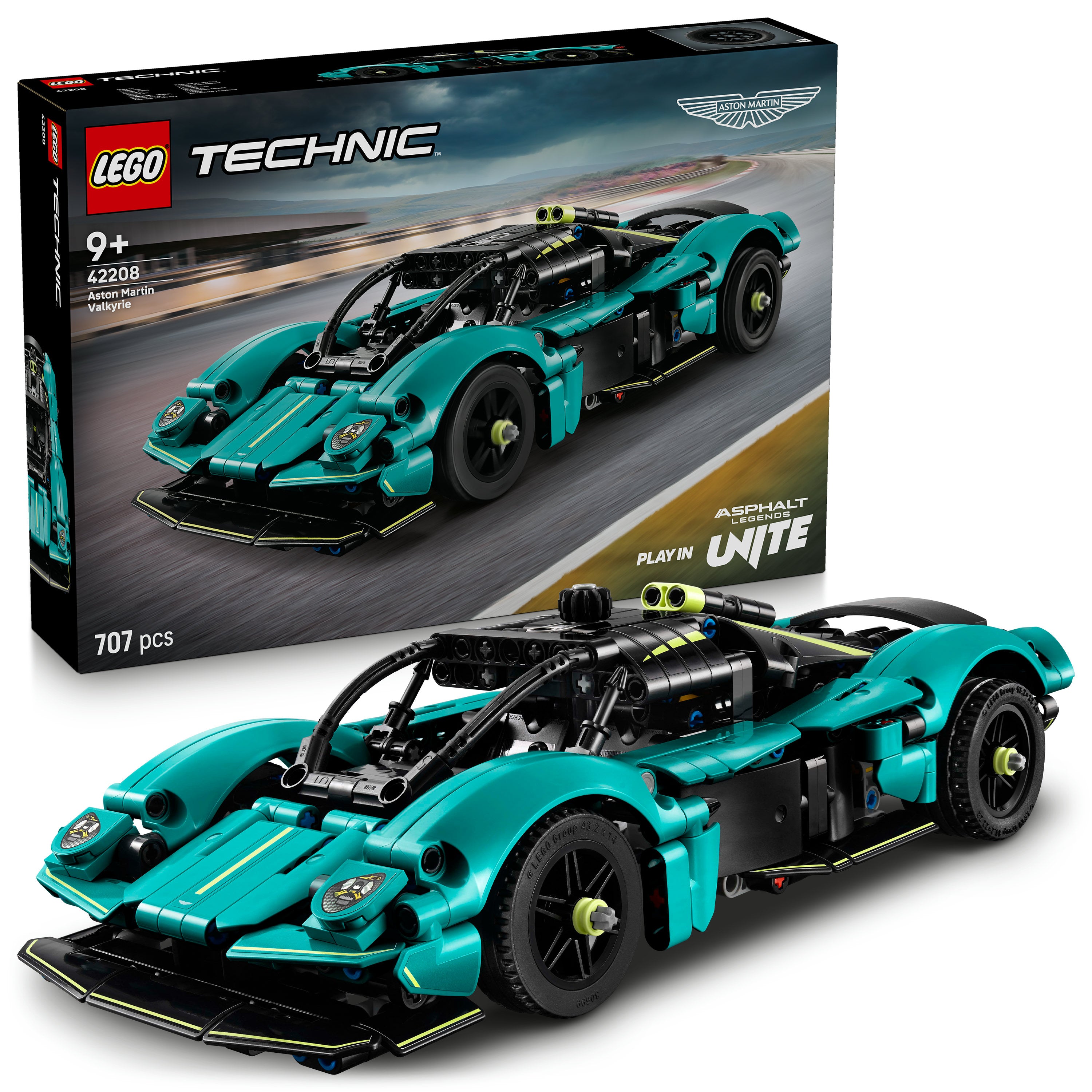 LEGO 42208 Aston Martin Valkyrie V29 Technic Supercar Set for Boys 9+ Advanced Engineering Construction Toy