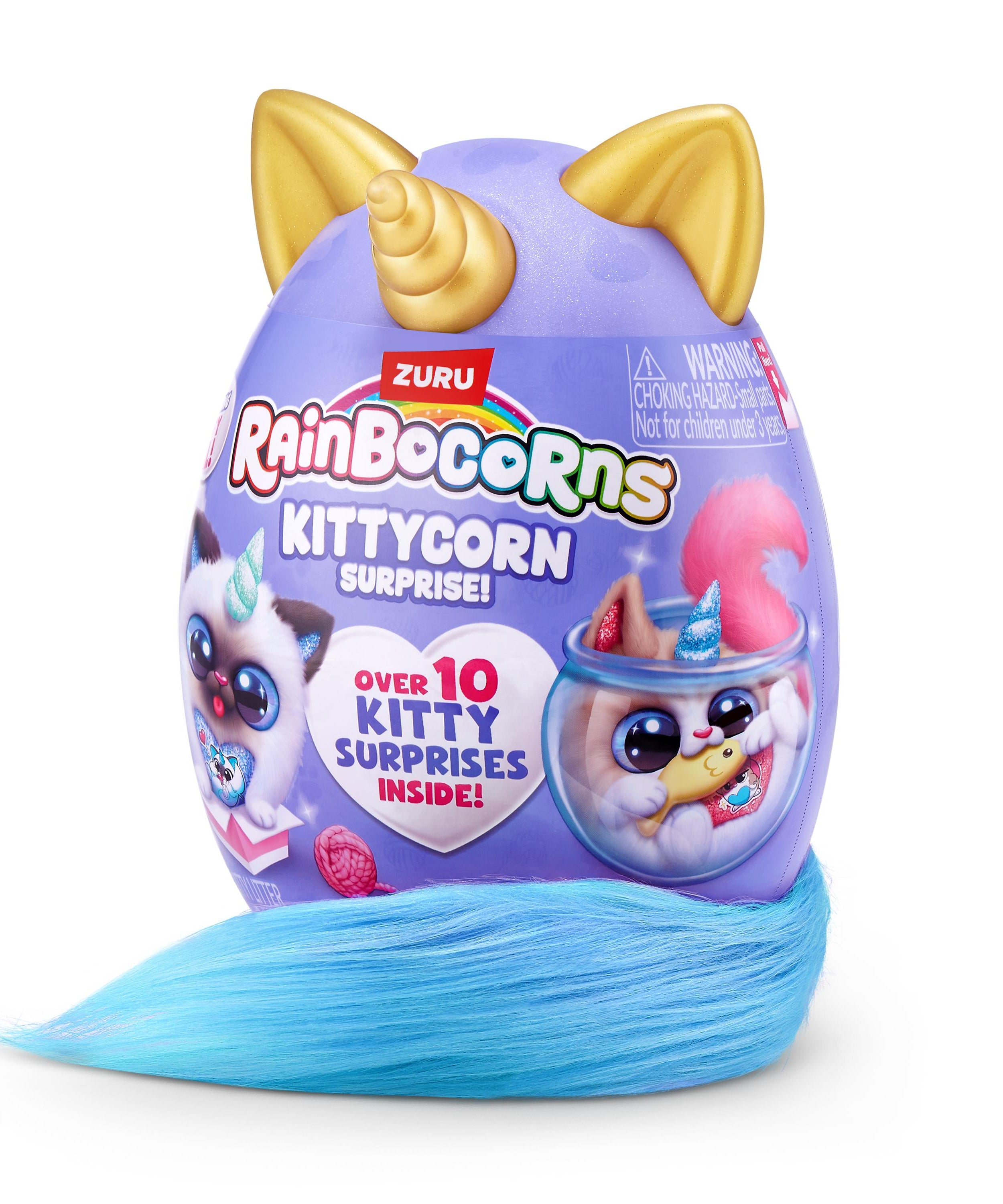 Rainbocorns Kittycorn Surprise S9 Collectible Plush Toy Set, 10+ Magical Surprises, Soft Plush Kittens with Fluffy Tails, Interactive Play for Girls Age 3+