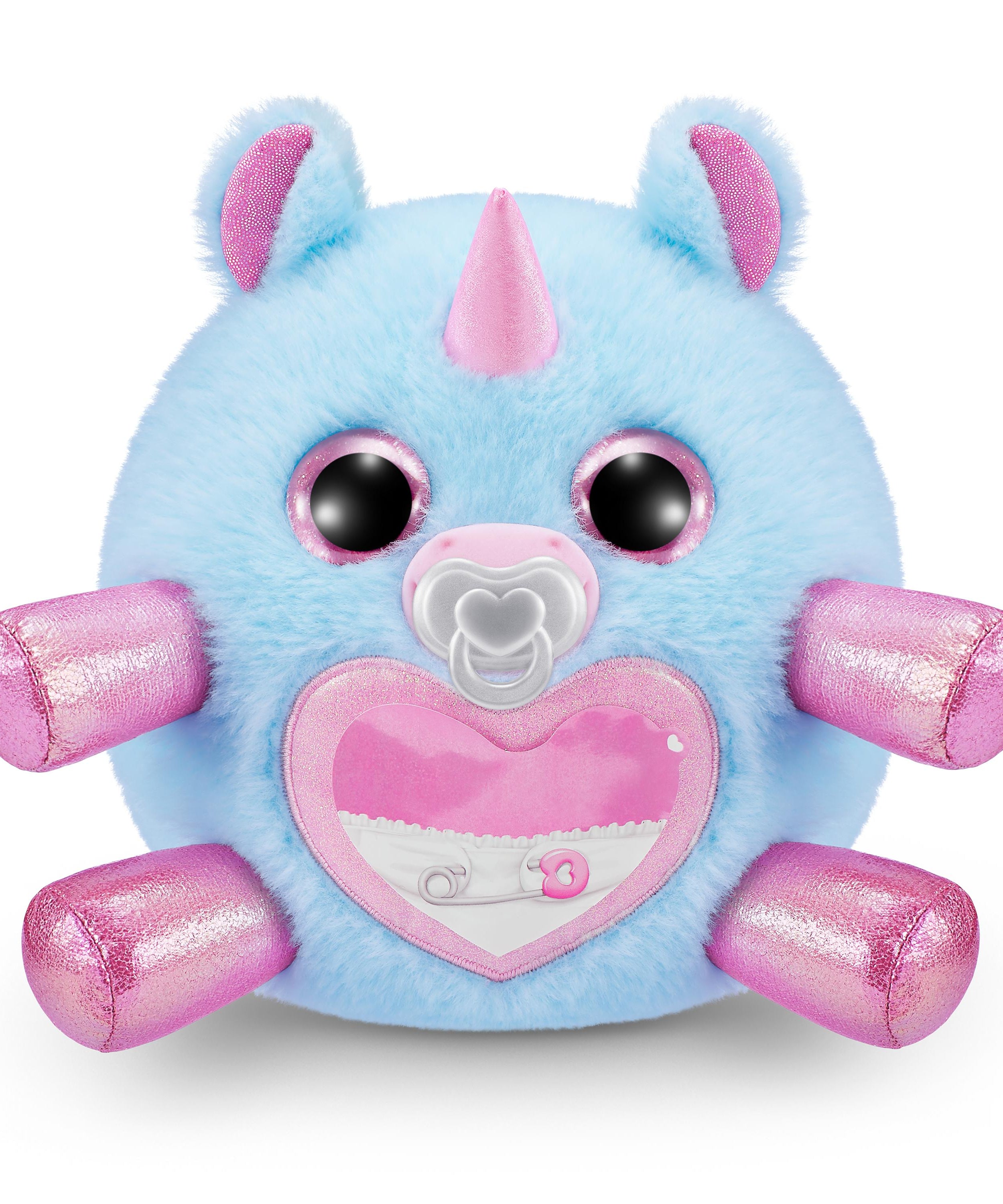 Rainbocorns Adopt-A-Corns Baby Plush Assorted Newborn Surprise Toy with 15+ Surprises, Diaper Egg, Pacifier & Adoption Certificate, Collect All 7 Cute Characters, Gift for Girls Ages 3+