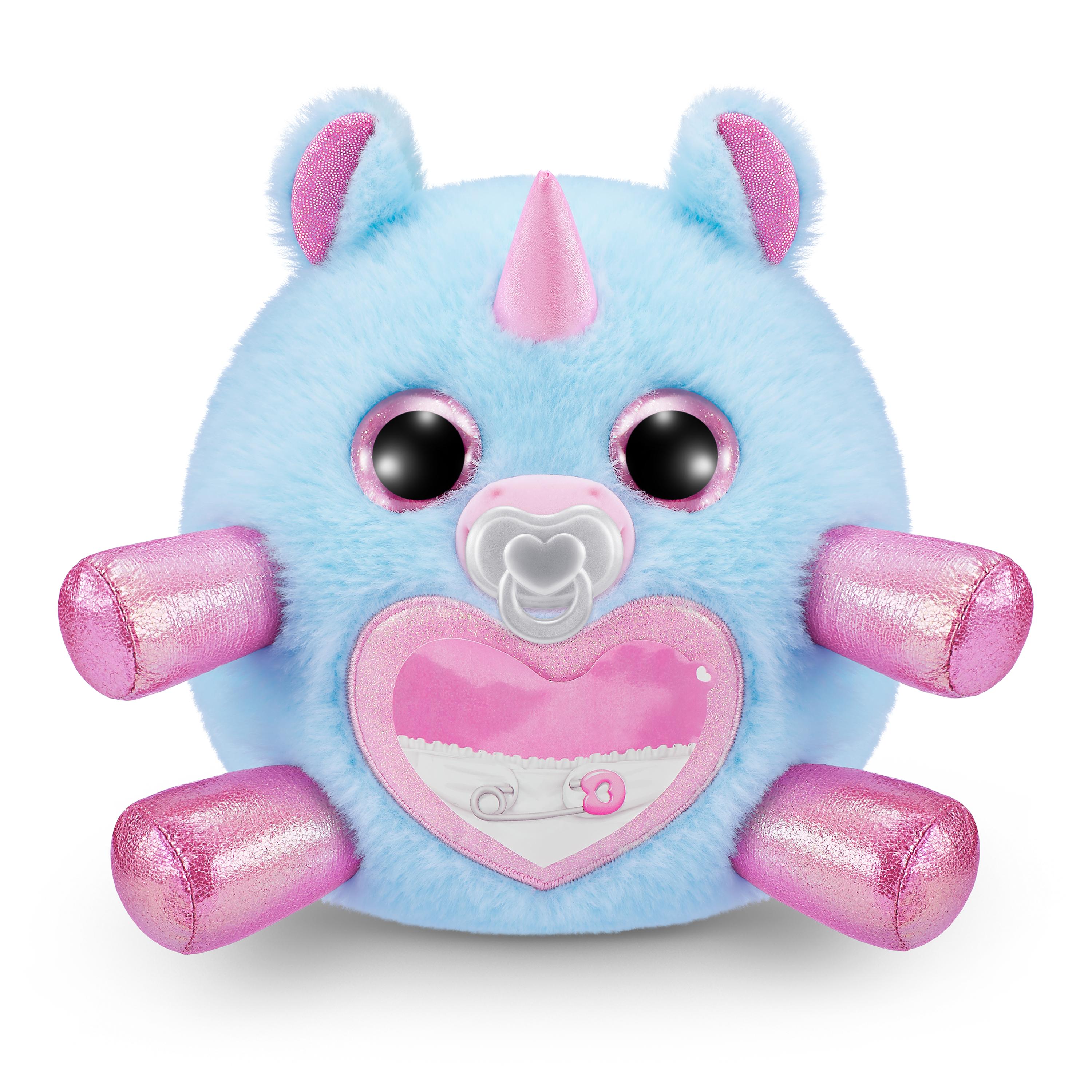 Rainbocorns Adopt-A-Corns Baby Plush Assorted Newborn Surprise Toy with 15+ Surprises, Diaper Egg, Pacifier & Adoption Certificate, Collect All 7 Cute Characters, Gift for Girls Ages 3+