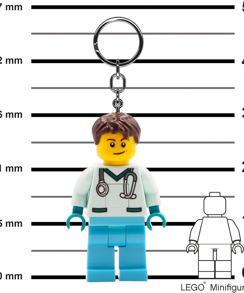 Lego IQ Minifigures Keychain Light Medical Profes_Male Nurse