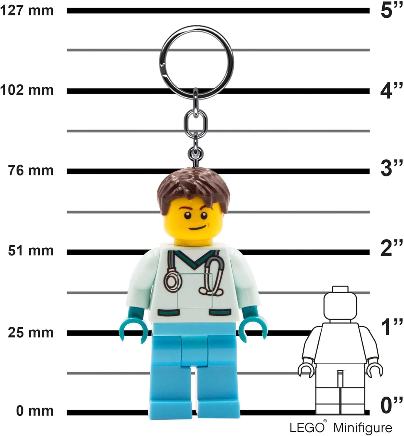 Lego IQ Minifigures Keychain Light Medical Profes_Male Nurse