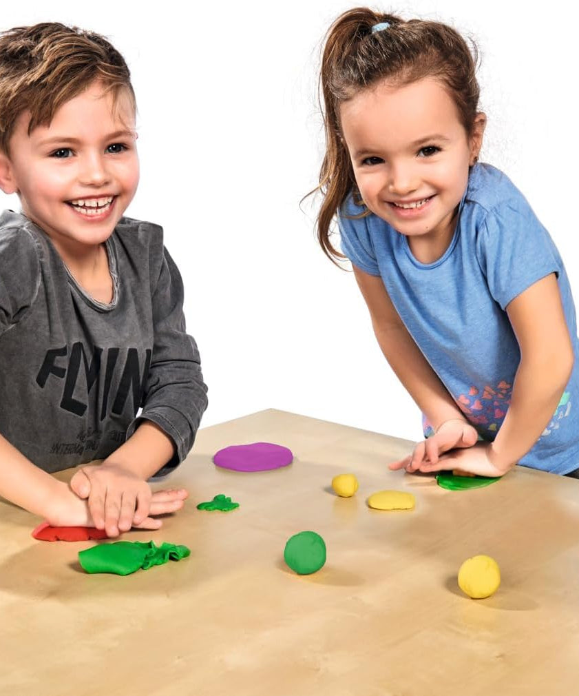 Simba A&F Dough Set Fruit Bucket, 16-Piece Modeling Playset for Creative Play, Safe Soft Dough with Fruit Shapes, Art and Fun Activity Set for Kids 3+