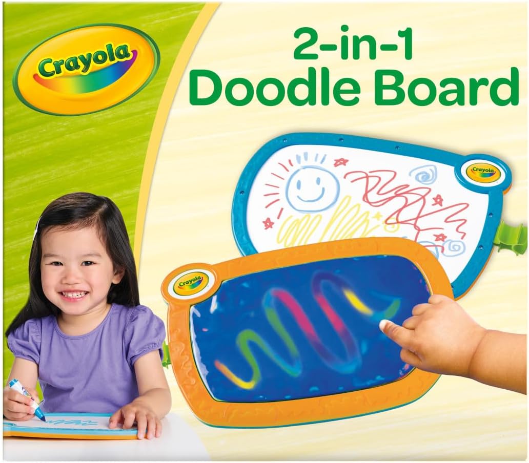 Crayola 2-in-1 Doodle Board, Toddler Drawing Board, Kids Drawing Tablet, Travel Activity, Toddler Toy, Gift for Toddler, 3+