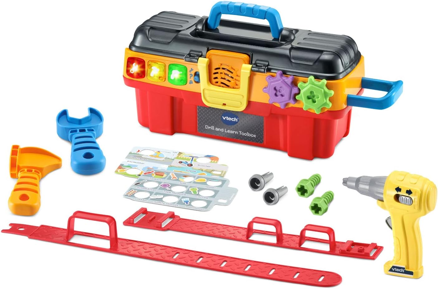 VTech Drill and Learn Toolbox Pro Interactive Learning Tool Set for Toddlers Multicolour 2+