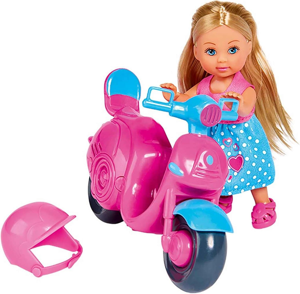 Simba Evi Love Scooter, Multi-Colour, Doll with Articulated Limbs, Ages 3+