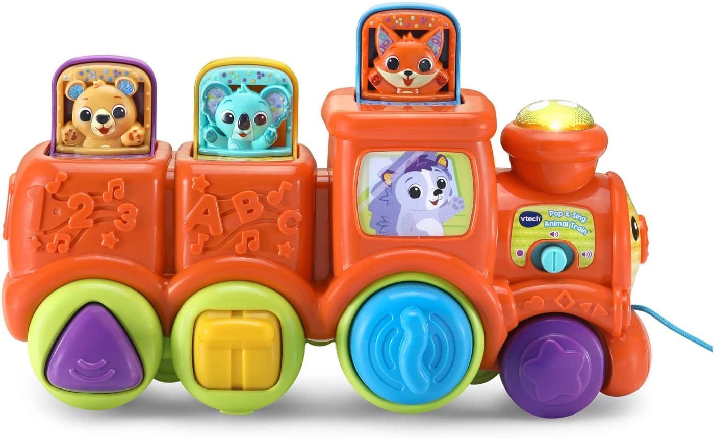 VTech - Pop and Sing Animal Train | Interactive & Developmental Toy with Sounds and Music | For Boys & Girls, Suitable for Ages 3 Months+