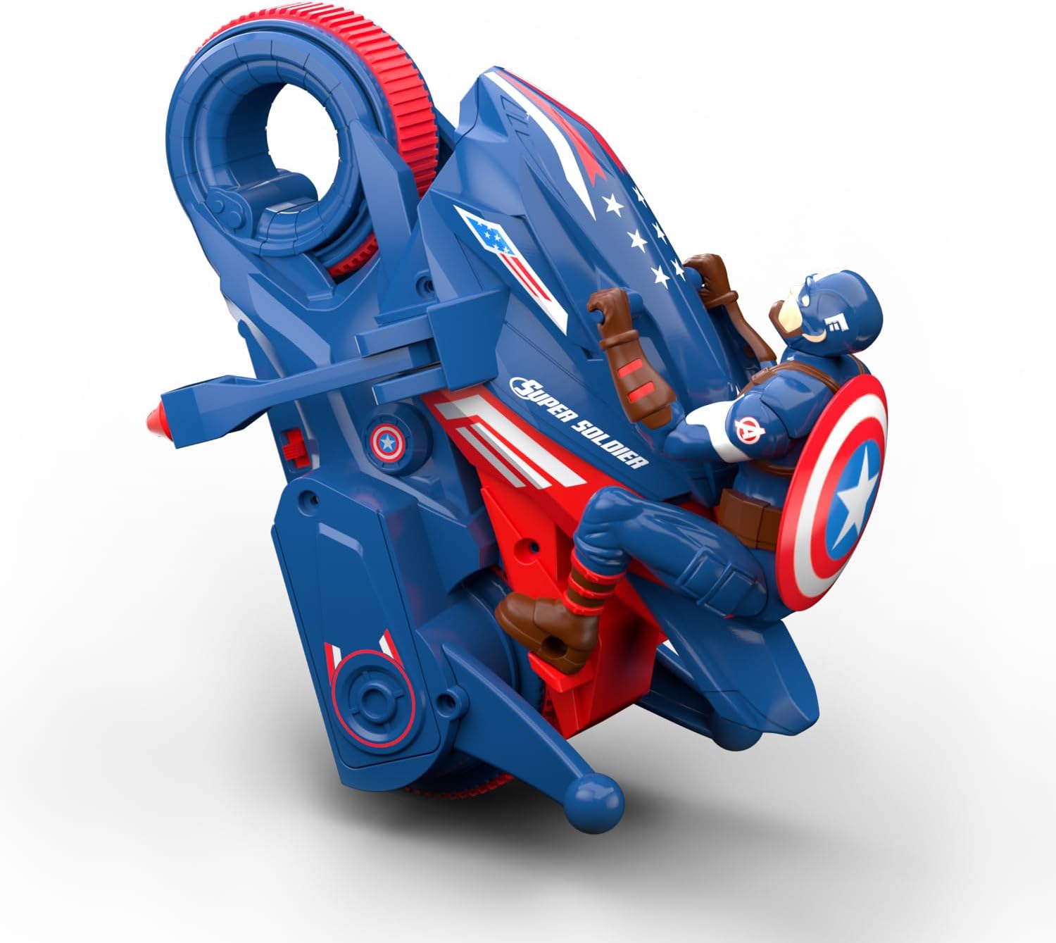 Marvel Captain America Blaze & Race RC Bike - 2.4 GHz Full Function Remote Control Motorcycle - High-Speed Action Toy for Kids & Toddlers - Ages 3+