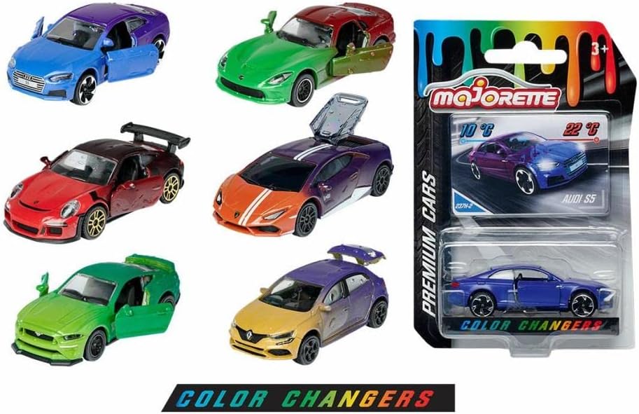 Majorette Limited Edition Color Change Die-Cast Car – 1:64 Scale Metal Vehicle, 1 Assorted Model from 6 Designs, Collectible Toy for Kids & Collectors Ages 3+