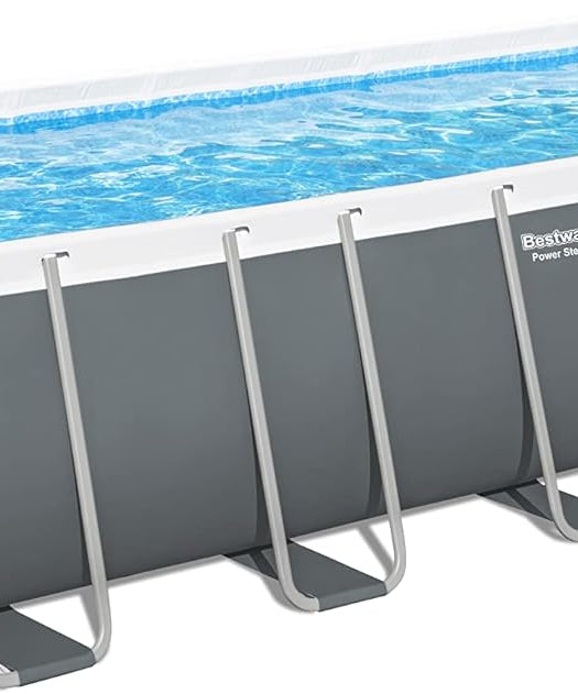 Bestway Power Steel™ Above Ground Pool Set 6.40m x 2.74m x 1.32m – Heavy-Duty Rectangular Family Swimming Pool with Steel Frame, Ages 18+