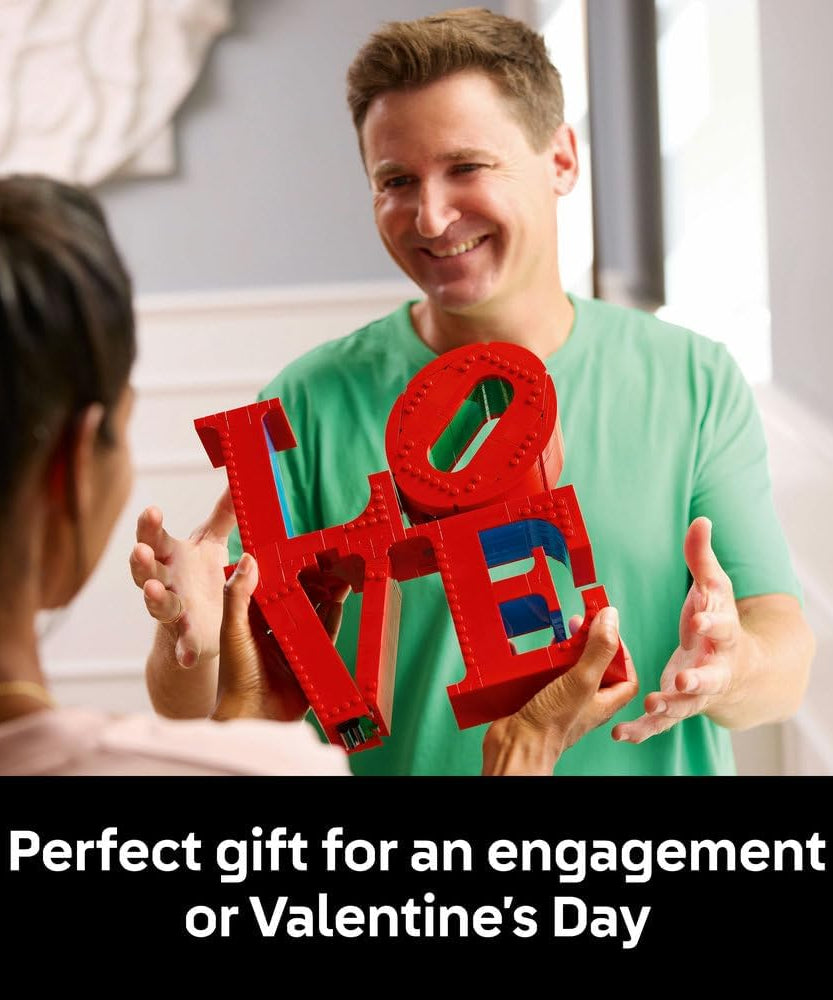LEGO Art LOVE Building Set - Sculpture Model Kit for Adults to Build - Home Office Decor Piece - DIY Gift for Women & Men - Valentine's Day Treat - 31214