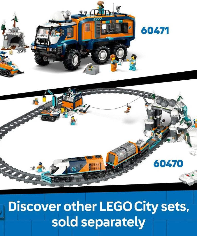 LEGO City Central Train Station Set - incl. a Maintenance Vehicle Toy, Working Lift, 2 Platforms & a Track Piece, plus 6 Minifigures - Creative Ramadan Gift for 7+ Year Old Boys & Girls - 60469