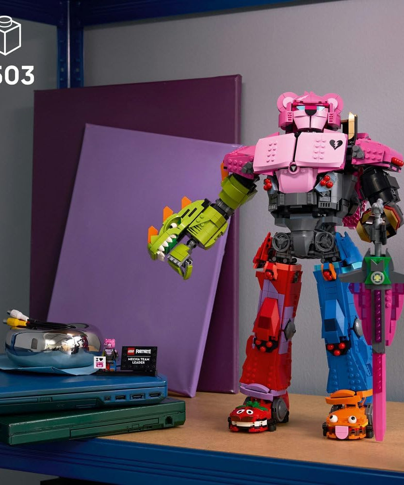 LEGO Fortnite Mecha Team Leader Figure - Display Model Kit incl. a Sword & a Minifigure - Collectible Gift for Adult Video Gaming Fans - 77078