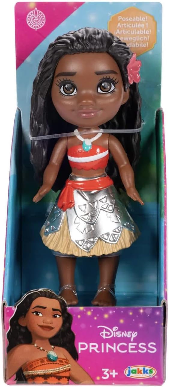 Disney Princess Moana Mini Toddler 3-Inch - Moana, Collectible, Figurine, 3 Years +