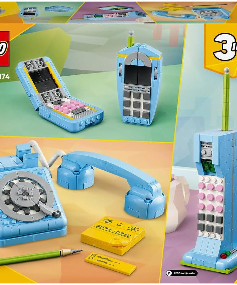 LEGO Creator 31174 Retro Telephone 3-in-1 Building Kit for Ages 8+