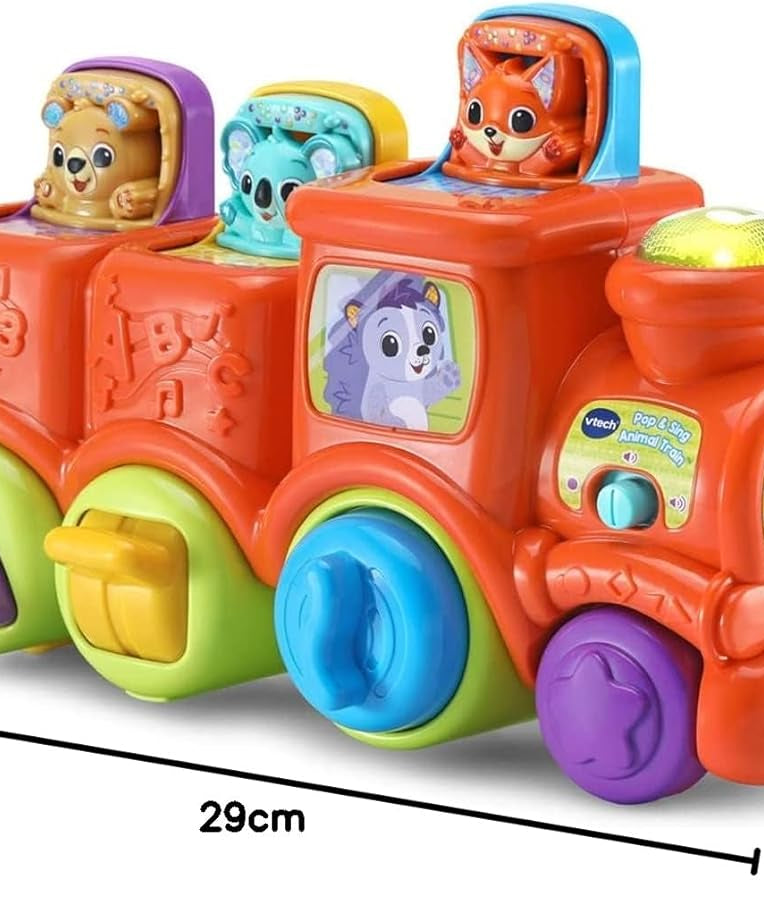 VTech - Pop and Sing Animal Train | Interactive & Developmental Toy with Sounds and Music | For Boys & Girls, Suitable for Ages 3 Months+