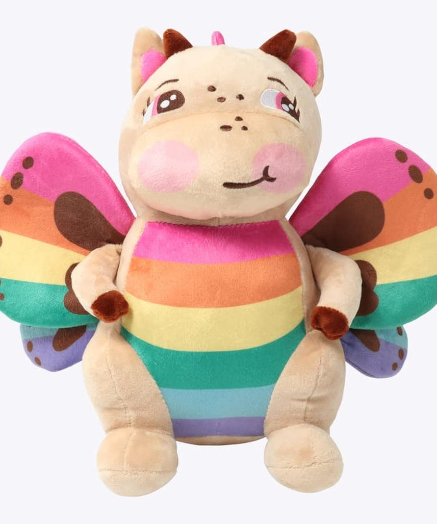 Official Moriah Elizabeth Rosie the Bashful Dragon Plushie, Pink Stuffed Dragon Toy with Soft Cotton Exterior and Polyester Filling, 20.3 cm Collectible Plush, Ages 3+