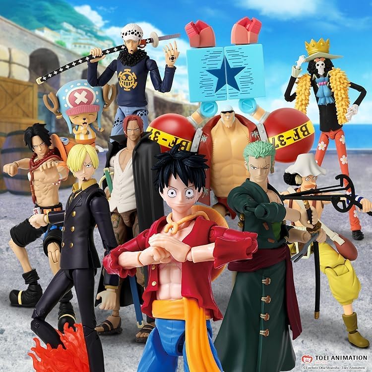 Bandai Anime Heroes One Piece Monkey D Luffy Renewal Version 6.5 Inch Action Figure Anime Collectible Toy for Kids and Fans
