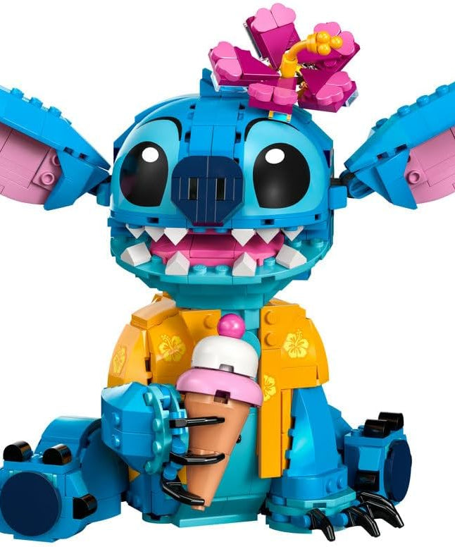 LEGO | Disney Stitch Toy - Play & Display Figure with an Ice-Cream Cone & Decorative Flower - Ramadan Gift for 9+ Year Old Girls, Boys & Lilo & Stitch Movie fans - 43249