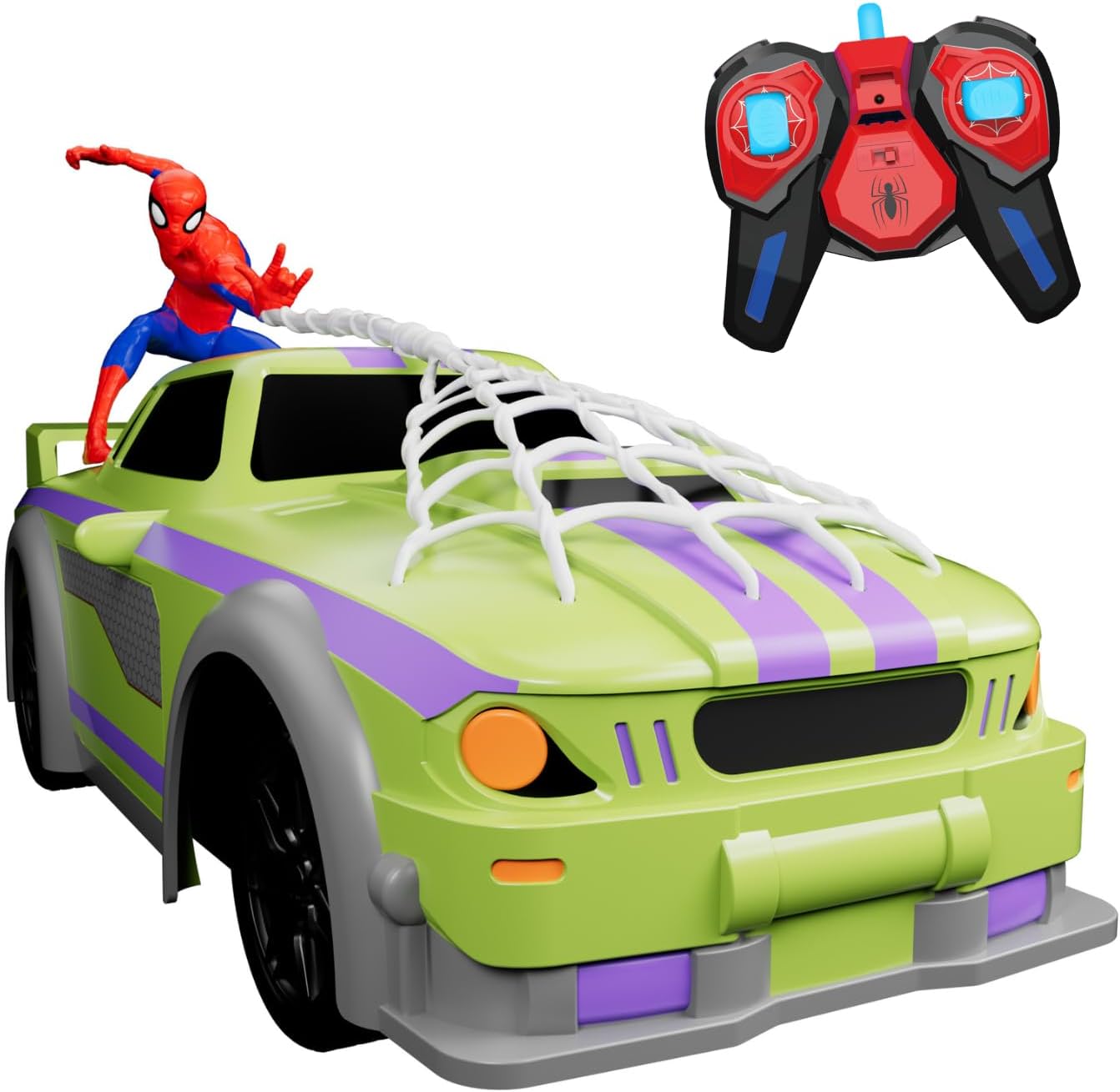 Marvel Spider-Man Swing & Sway Stormer RC - 2.4 GHz Full Function Remote Control Car for Kids - Official Disney Marvel Avengers Toy Vehicle - Ages 3+
