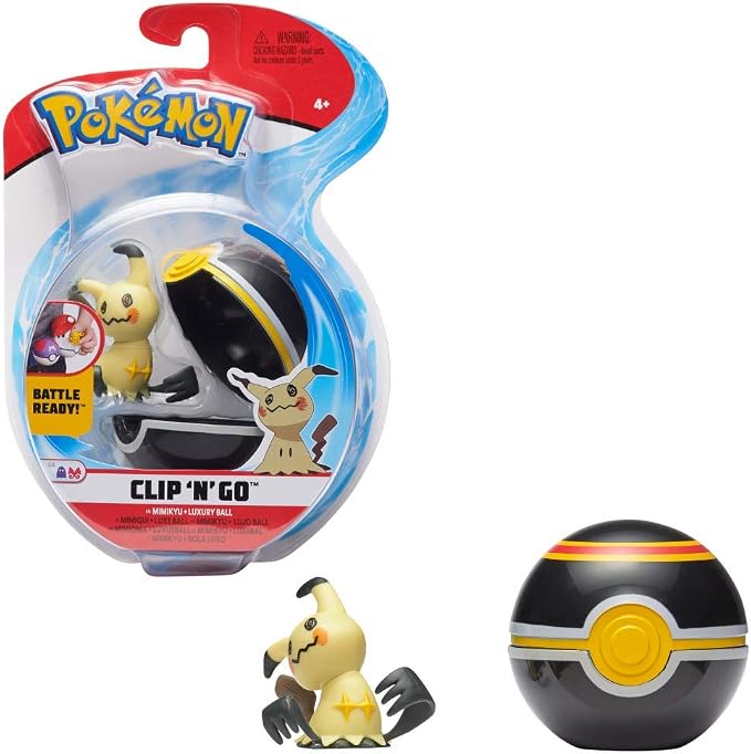 Pokémon Clip N Go Mimikyu & Luxury Ball, Multi Color, PKW0007
