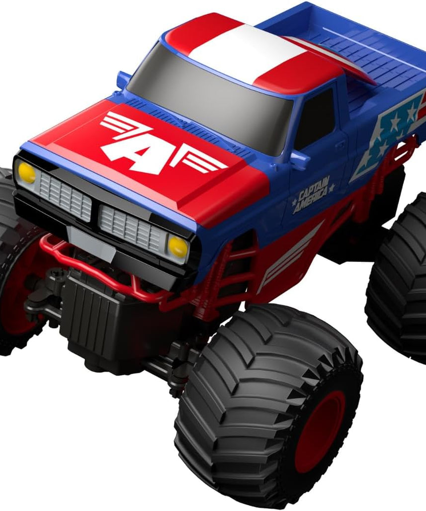 Marvel Captain America Remote Control Rock Raider - 2.4 GHz Full Function RC Crawler - All-Terrain Off-Road Truck for Kids - Official Marvel Avengers Toy