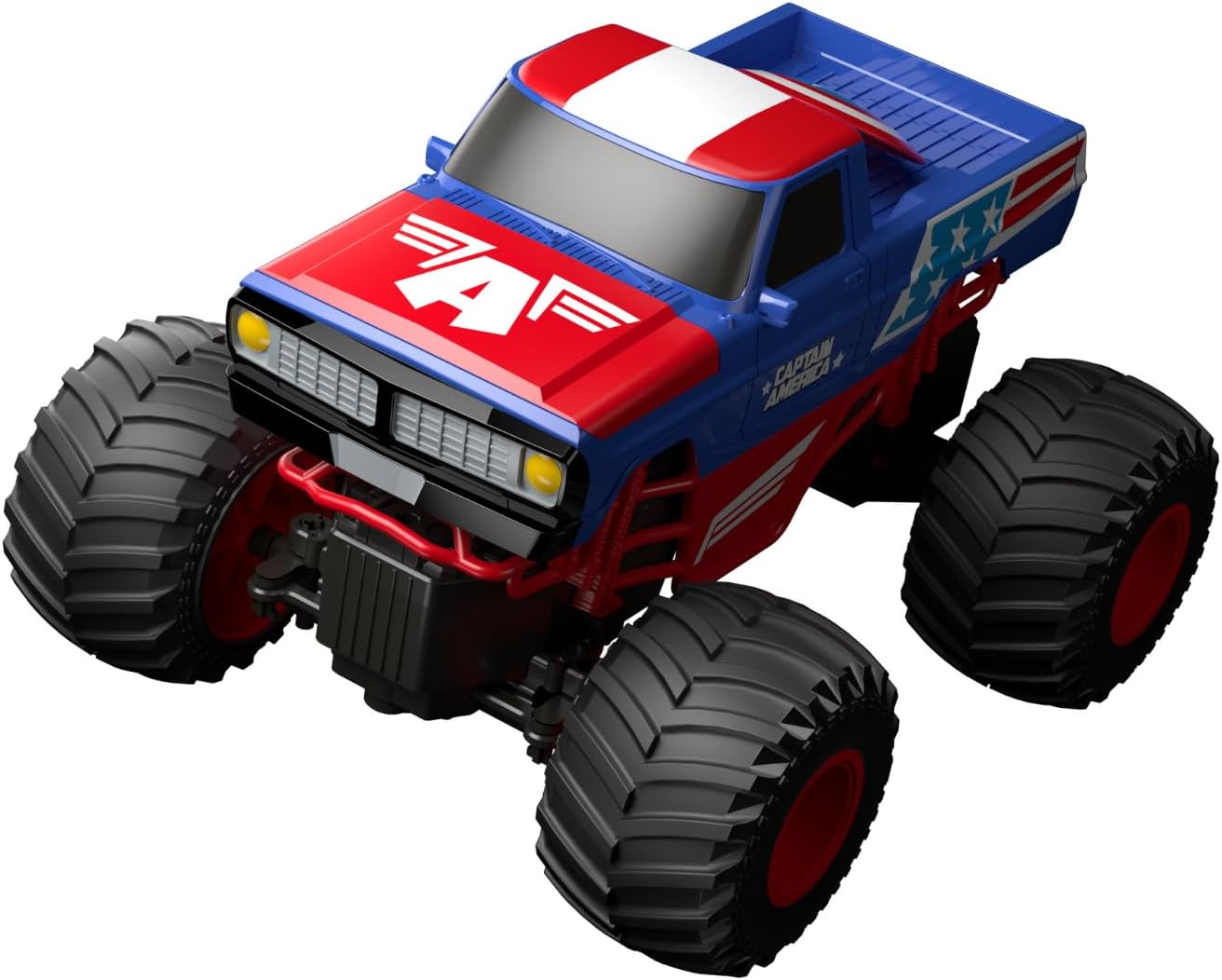 Marvel Captain America Remote Control Rock Raider - 2.4 GHz Full Function RC Crawler - All-Terrain Off-Road Truck for Kids - Official Marvel Avengers Toy