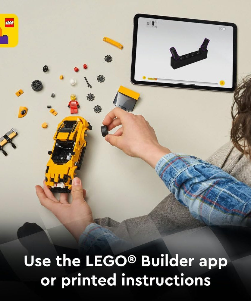 LEGO Speed Champions Porsche 911 GT3 RS Super Car Toy - Car Model Kit with a Driver Minifigure - Birthday Gift for 9+ Year Old Boys - 77239