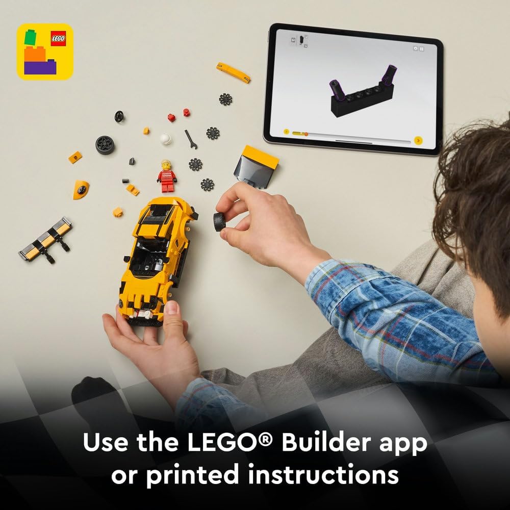 LEGO Speed Champions Porsche 911 GT3 RS Super Car Toy - Car Model Kit with a Driver Minifigure - Birthday Gift for 9+ Year Old Boys - 77239