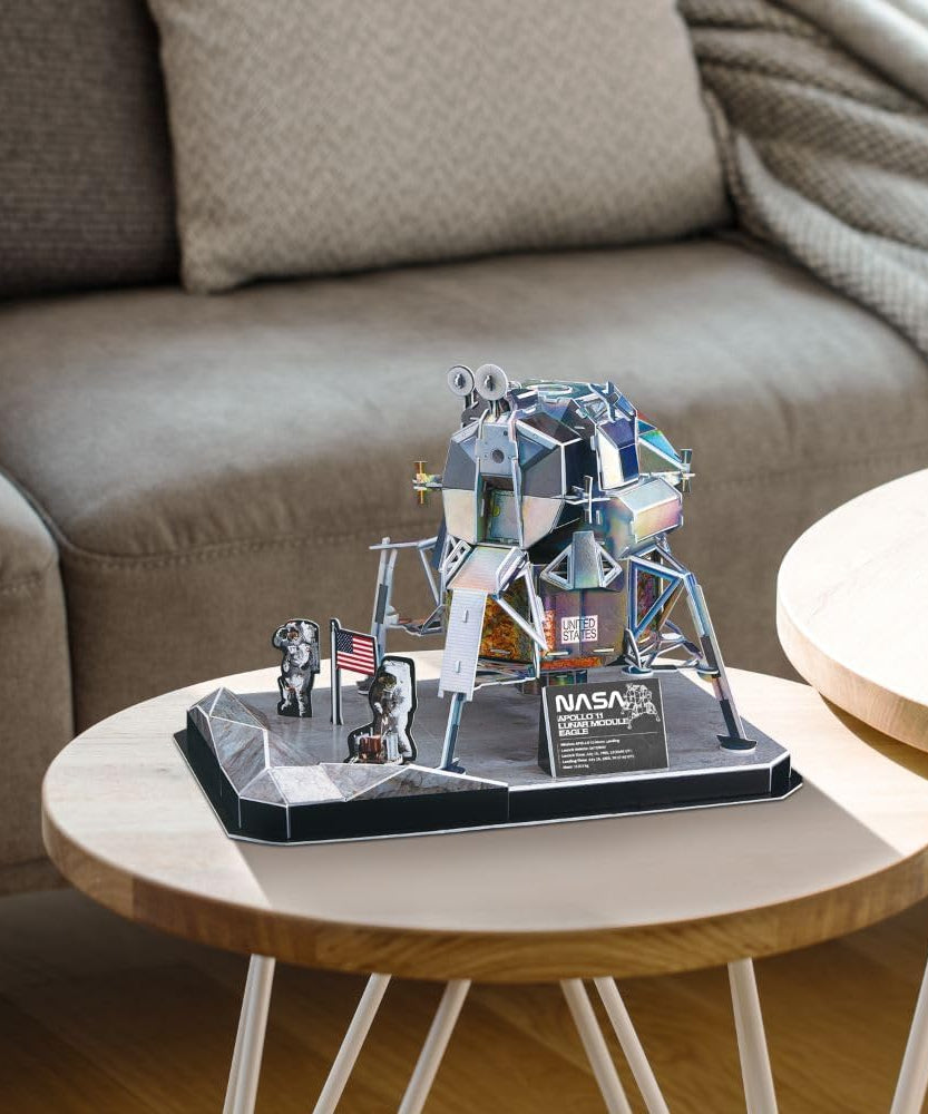 Cubic Fun 3D Puzzle NASA Apollo 11(Lunar Module) Eagle 93 Pieces, For 8 Years+