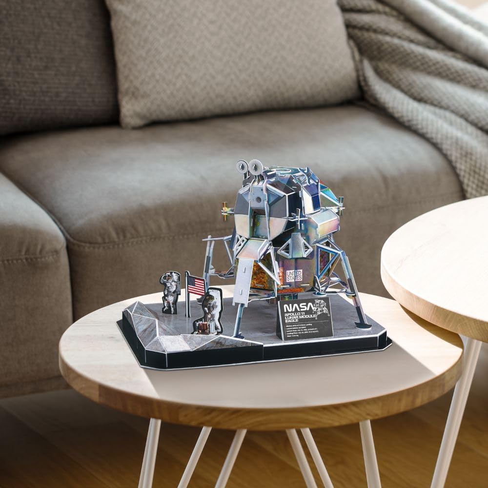 Cubic Fun 3D Puzzle NASA Apollo 11(Lunar Module) Eagle 93 Pieces, For 8 Years+