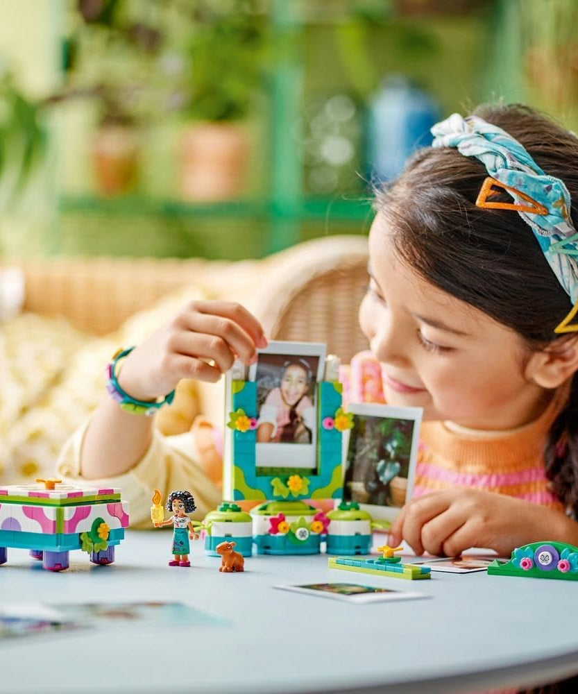 LEGO ǀ Disney Encanto Mirabel’s Photo Frame and Jewellery Box, Buildable Toy for Kids with Wearable Bracelet and Mirabel Madrigal Character Minidoll Figure, Ramadan Gift for Girls and Boys 43239
