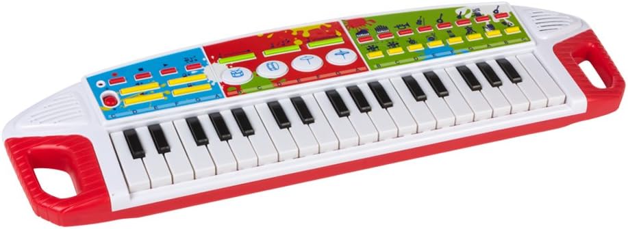 Winfun Cool Sounds Keyboard, 37-Key Kids Piano with Lights, Drum Pad, Instrument Sounds & Rhythm Effects, Educational Musical Keyboard for Kids 3+ Years