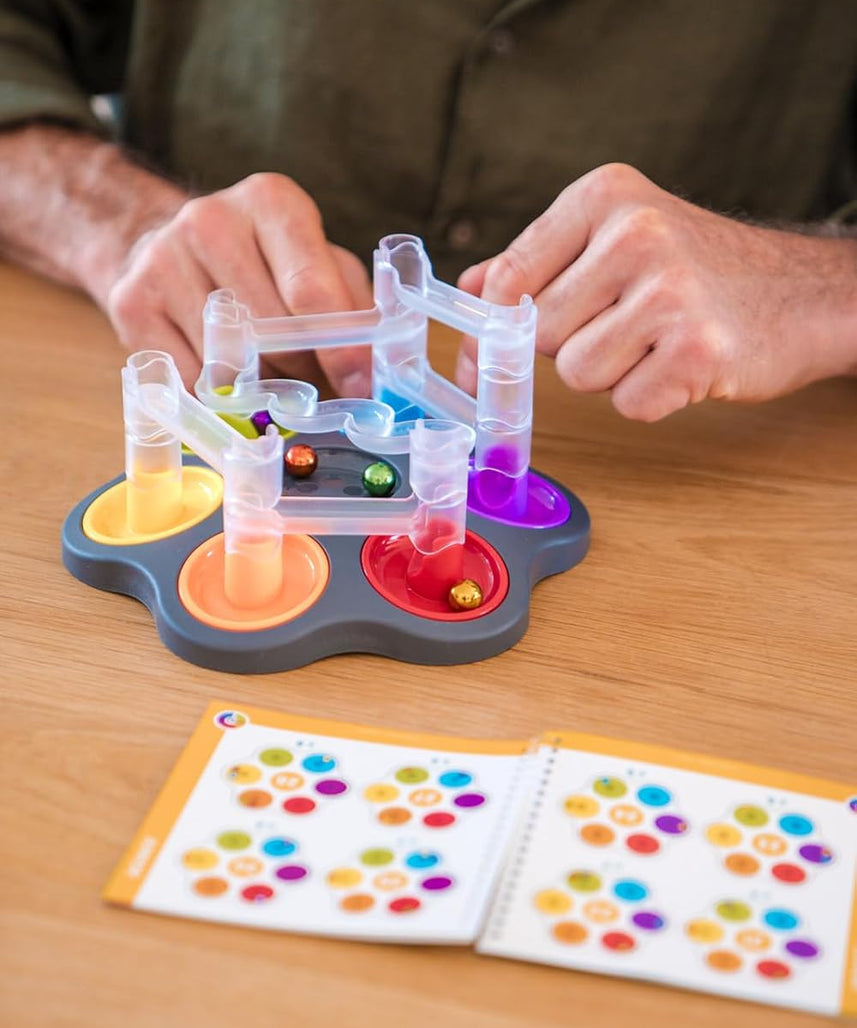 SmartGames DropZone, 3D Marble Run Brain Teaser Puzzle with 80+ Challenges, STEM Educational Toy for Kids 8+